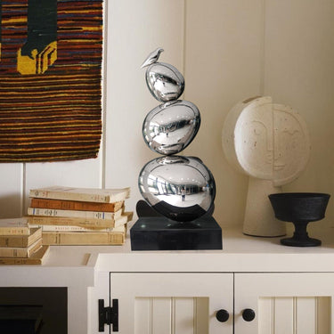 stainless steel egg sculpture