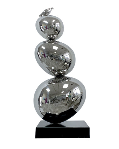 Stainless Steel Stacked Spheres Interior Decor Sculpture