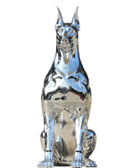 Stainless Steel Doberman Sculpture for Outdoor Decoration