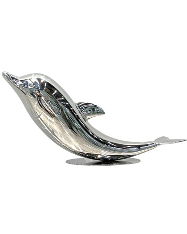 Mirror - Polished Stainless Steel Dolphin Indoor Decorative Sculpture
