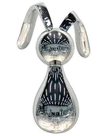 Stainless Steel Bunny Sculpture for Indoor Interior Decoration