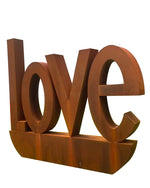 Corten Steel "LOVE" Sculpture for Outdoor Decoration