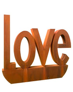 Corten Steel "LOVE" Sculpture for Outdoor Decoration