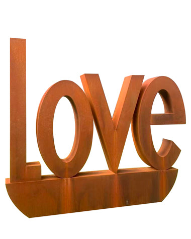 Corten Steel "LOVE" Sculpture for Outdoor Decoration
