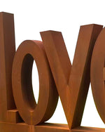 Corten Steel "LOVE" Sculpture for Outdoor Decoration