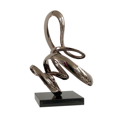 Polished Stainless Steel Abstract Sculpture for Interior Decoration
