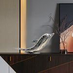 Mirror - Polished Stainless Steel Dolphin Indoor Decorative Sculpture
