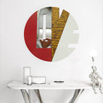 Creative steel LOVE sculpture for interior wall decor