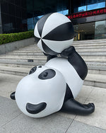 Whimsical Fiberglass Panda Statues – Life-Size Decorative Sculptures for Outdoor & Commercial Spaces