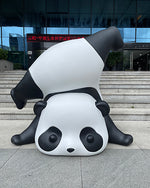 Whimsical Fiberglass Panda Statues – Life-Size Decorative Sculptures for Outdoor & Commercial Spaces