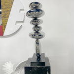 Stainless Steel Stacked Pebbles Sculpture for Interior Decoration