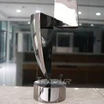Steel abstract geometry sculpture for interior decoration