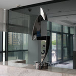 Steel abstract geometry sculpture for interior decoration