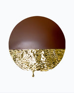 Golden Drip Wall Sculpture For Interior Decoration