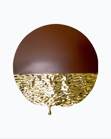 Golden Drip Wall Sculpture For Interior Decoration