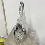 Creative steel bag sculpture for interior decoration