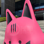 Fiberglass Lovely Cartoon Cat Sculpture For Interior Decoration
