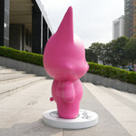 Fiberglass Lovely Cartoon Cat Sculpture For Interior Decoration