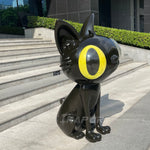 Creative fiberglass creative cartoon cat sculpture for interior decoration