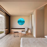 Stainless steel circle plate sculpture for wall decor