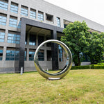 Abstract Circle Sculpture For Outdoor Landscape