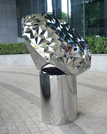 Contemporary Mirror Polished Steel Diamond Sculpture for Outdoor & Indoor Display