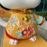 Fiberglass Fortune Cat Sculpture For Shopping Mall Decoration