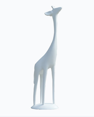 Modern Fiberglass Giraffe Sculptures – 180cm Tall | Minimalist Outdoor Animal Art