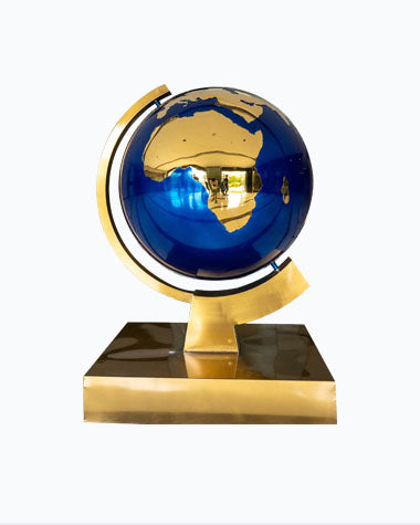 Stainless Steel Globe Sculpture For Interior Decoraion