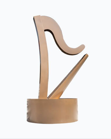 Creative Steel Harp Fountain Sculpture For Outdoor Landscape