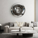 Creative steel donut sculpture for wall decoration