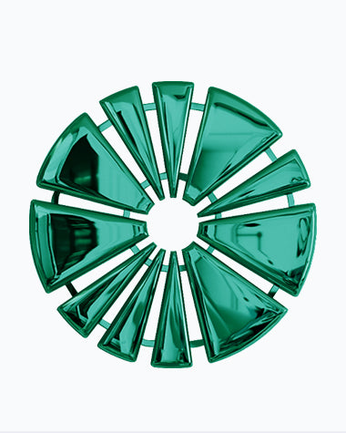 Radiant Emerald Wall Decor Sculpture Stainless Steel Artwork For Walls