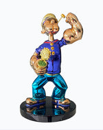 Cartoon sculpture fiberglass popeye sculpture for interior decor