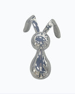 Cute steel rabbit sculpture for living room decoration