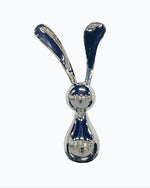 Cute steel rabbit sculpture for living room decoration