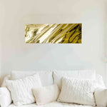 Metal art steel rectangle ripple sculpture for wall decoration