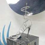 Creative Metal Art High heel Shoes Sculpture For Living Room Sculpture