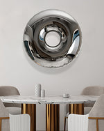 Creative steel donut sculpture for wall decoration