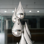 Creative Steel Water Drop Sculpture For Interior Decor