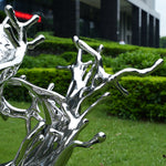 Large Outdoor Sculpture Steel Wave Sculpture For Landscape