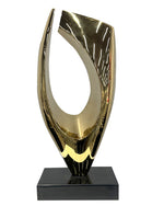 Gold - Toned Stainless Steel Abstract Interior Decor Sculpture