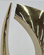 Gold - Toned Stainless Steel Abstract Interior Decor Sculpture