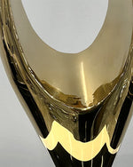 Gold - Toned Stainless Steel Abstract Interior Decor Sculpture