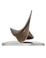 Bronze-Toned Stainless Steel Abstract Interior Decor Sculpture