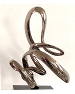 Polished Stainless Steel Abstract Sculpture for Interior Decoration