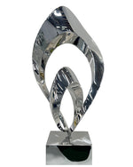Modern Intertwined Form Stainless Steel Sculpture for Interior Spaces