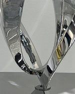 Modern Intertwined Form Stainless Steel Sculpture for Interior Spaces