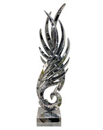 Stainless Steel Wing - Shaped Sculpture for Interior Decoration