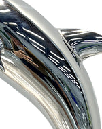 Modern Stainless Steel Dolphin Sculpture for Interior Decoratio