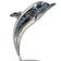 Modern Stainless Steel Dolphin Sculpture for Interior Decoratio
